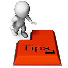 Image showing Tips Key Means Online Guidance And Suggestions