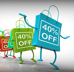 Image showing Forty-Percent Off Bags Show Sales and 40 Discounts