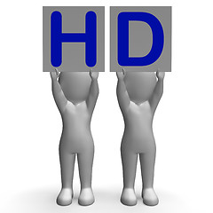 Image showing HD Banners Mean High Definition Television Or High Resolution