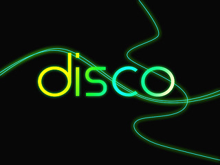 Image showing Groovy Disco Means Dancing Party And Music