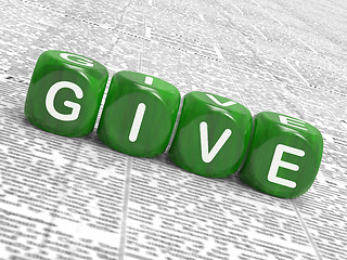 Image showing Give Dice Mean Be Generous And Contribute