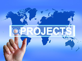 Image showing Projects Map Indicates International or Internet Task or Activit