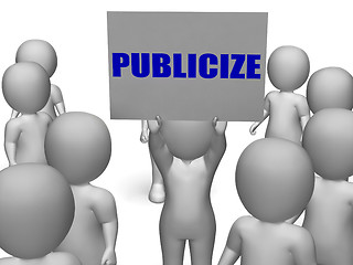 Image showing Publicize Board Character Means Commercial Advertising Or Busine