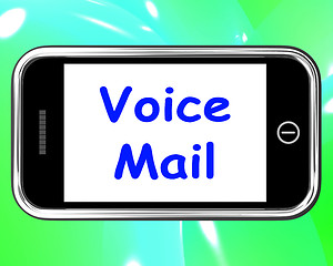 Image showing Voice Mail On Phone Shows Talk To Leave Message