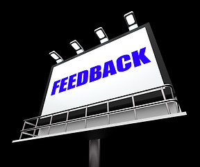 Image showing Feedback Sign Represents Opinion Evaluation and Comment