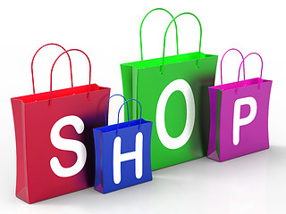 Image showing Shopping Bags Show Retail Store and Buying