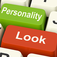 Image showing Look Personality Keys Shows Character Or Superficial