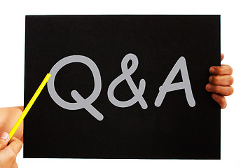 Image showing Q&A Blackboard Means Questions Answers And Assistance