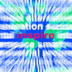 Image showing Inspiration Word Cloud Shows Motivation And Encouragement