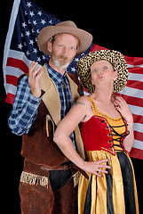 Image showing Western cowboy couple