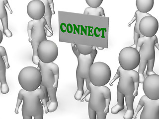 Image showing Connect Board Character Means Networking And Global Communicatio