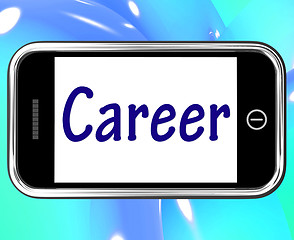 Image showing Career Smartphone Means Internet Job Or Employment Search