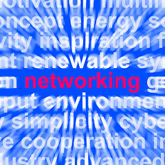 Image showing Networking Word Means Making Contacts And Business Networks