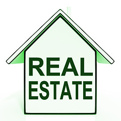 Image showing Real Estate House Shows Selling Property Land Or Buildings