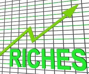 Image showing Riches Chart Graph Shows Increase Cash Wealth Revenue