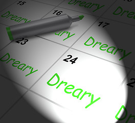 Image showing Dreary Calendar Displays Monotonous Dull And Uneventful