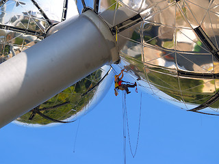 Image showing Highrise construction worker.