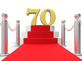 Image showing Golden Seventy On Red Carpet Shows Celebrities Remembrance And R