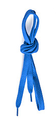 Image showing blue shoe lace