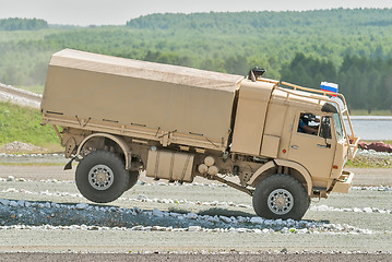 Image showing Jump of Kamaz sport truck