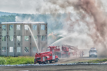 Image showing Doctrine of firefighters and ambulance team