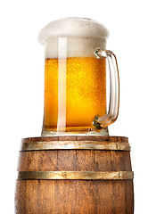 Image showing Light beer on cask