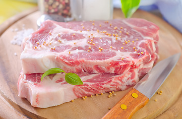 Image showing raw meat with spice