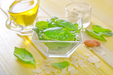 Image showing ingredients for pesto sauce