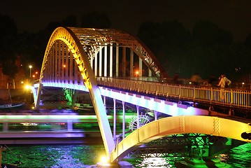 Image showing Paris -  night bridge