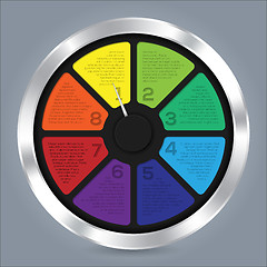 Image showing Abstract infographic design with color wheel