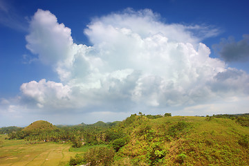 Image showing Asian landscape with cloudscape