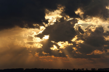 Image showing the sky,  sunset  