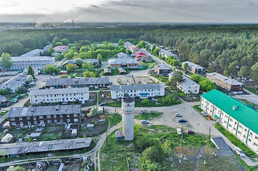 Image showing Bird eye view of housing estate in Vinzili. Russia