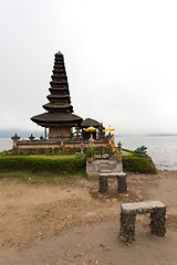 Image showing Pura Ulun Danu water temple on a lake Beratan. Bali