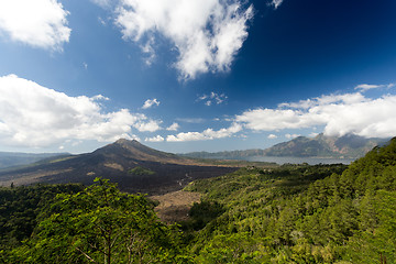 Image showing Batur volcano and Agung mountain, Bali