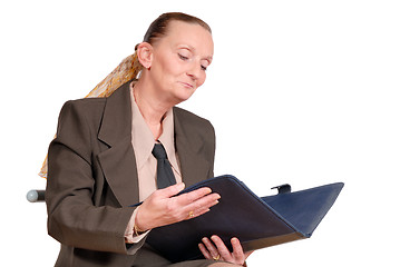 Image showing Stern businesswoman