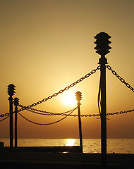 Image showing sea sunset