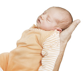 Image showing sleeping baby isolated