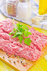 Image showing minced meat with spice