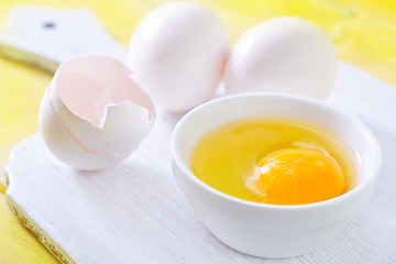 Image showing raw eggs