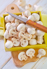 Image showing raw mushroom