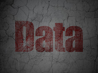 Image showing Data concept: Data on grunge wall background