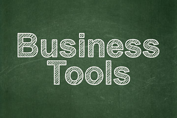 Image showing Business concept: Business Tools on chalkboard background