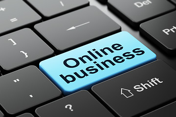 Image showing Finance concept: Online Business on computer keyboard background