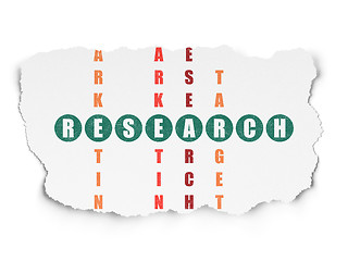 Image showing Advertising concept: Research in Crossword Puzzle