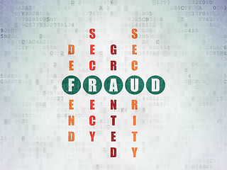 Image showing Protection concept: Fraud in Crossword Puzzle