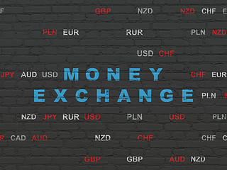 Image showing Money concept: Money Exchange on wall background