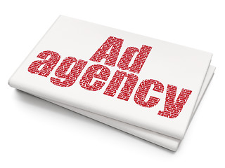 Image showing Marketing concept: Ad Agency on Blank Newspaper background