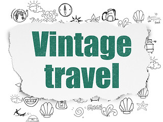 Image showing Travel concept: Vintage Travel on Torn Paper background