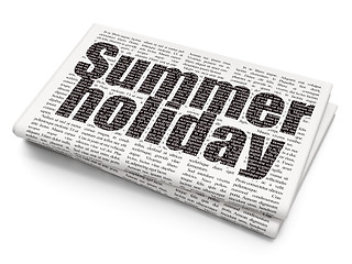 Image showing Travel concept: Summer Holiday on Newspaper background